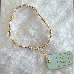 Sincerity Gold and Pearl Bracelet by eNewton
